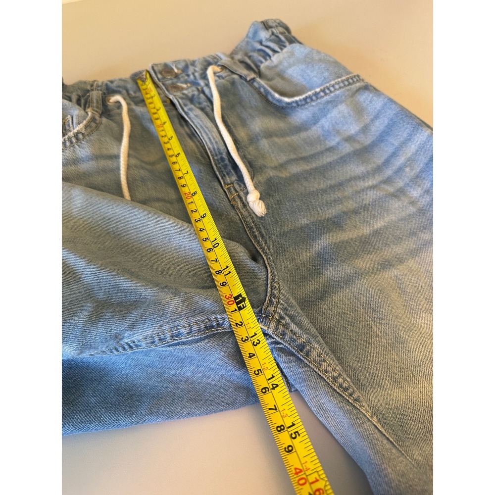 Pilcro x Anthropologie Paperbag Waist Wide Leg Light Wash Jeans | Size 27 - Picture 9 of 10